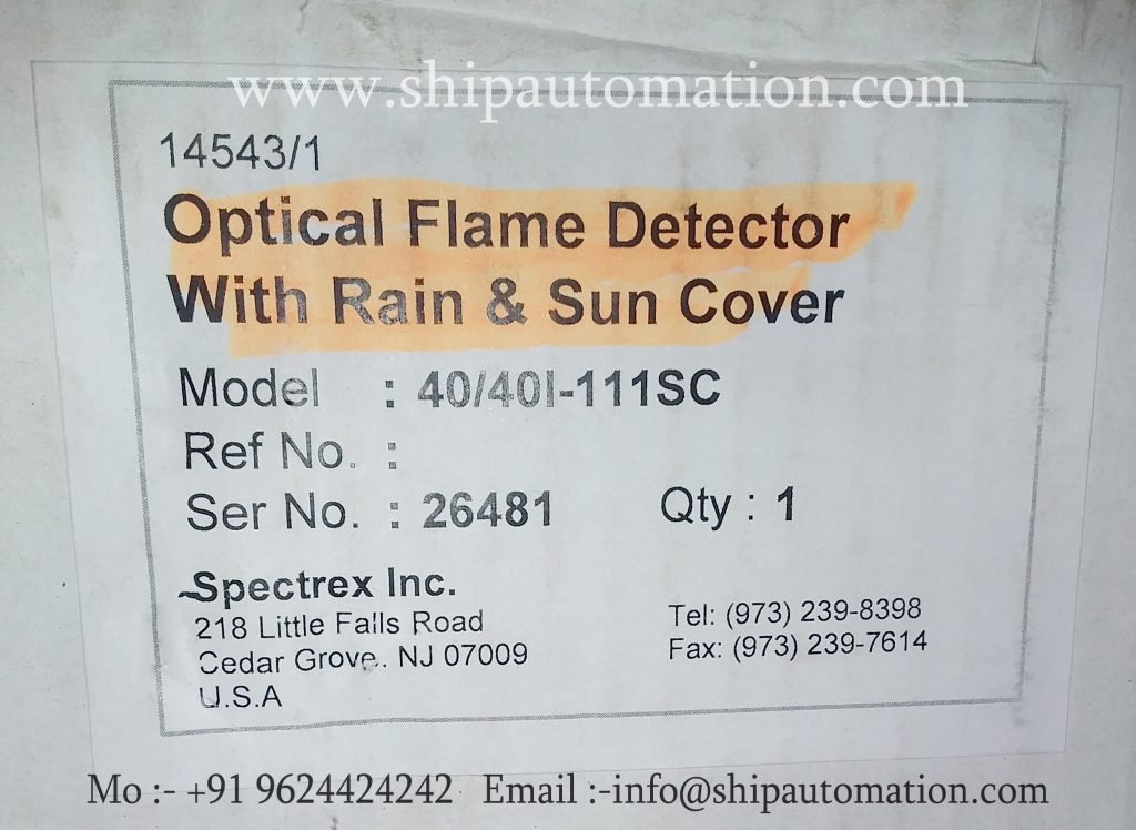 IR3 OPTICAL FLAME DETECTOR WITH RAIN &#038; SUN COVER