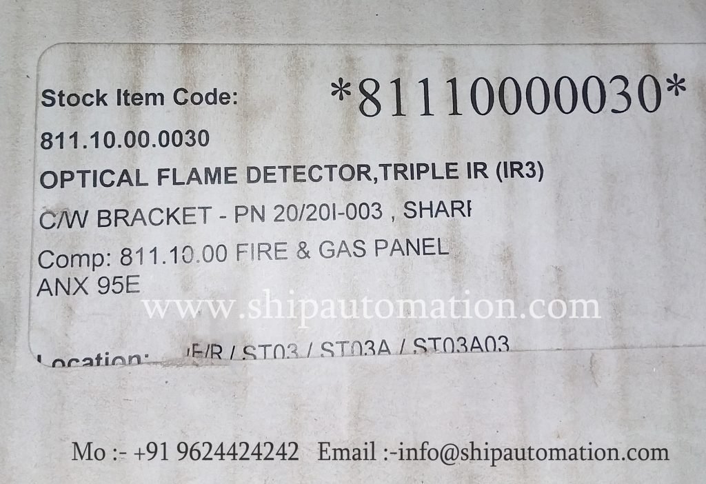 IR3 OPTICAL FLAME DETECTOR WITH RAIN &#038; SUN COVER