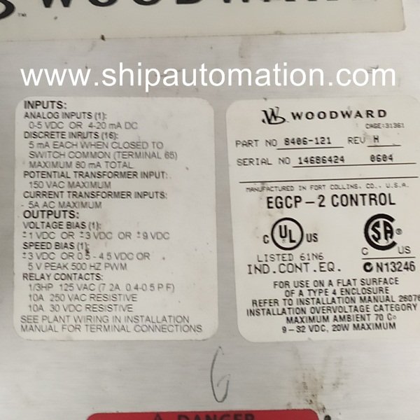 Woodward EGCP-2 Control