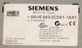 Siemens 6AV6 643-0CD01-1AX1 Simatic Multi Panel