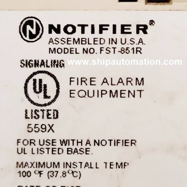 Notifier FST851R Smoke Detector Fire Detection Ship Automation