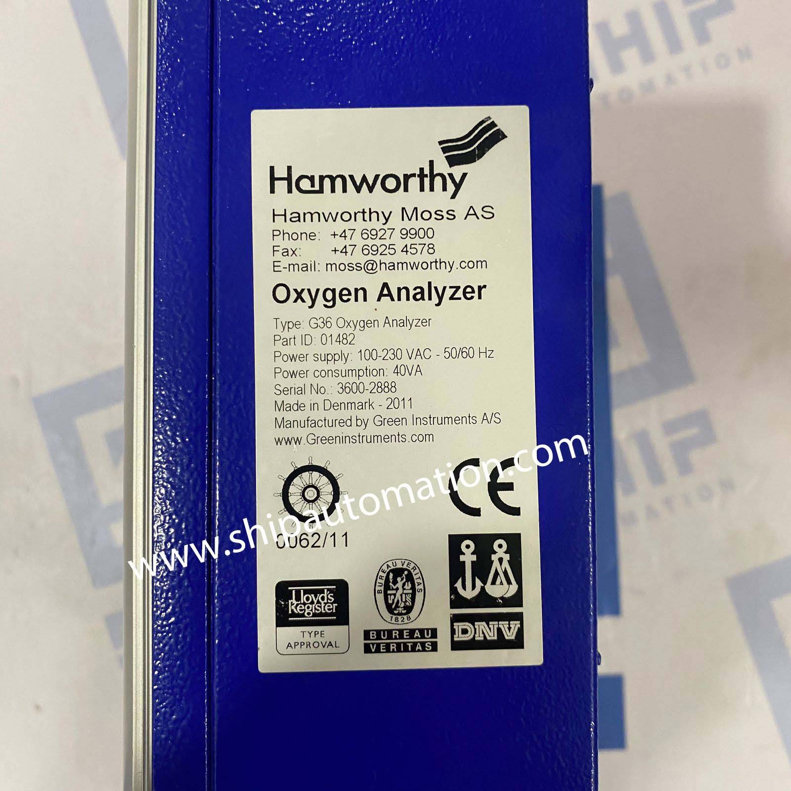 Hamworthy G36 Oxygen Analyzer Analyzers Ship Automation