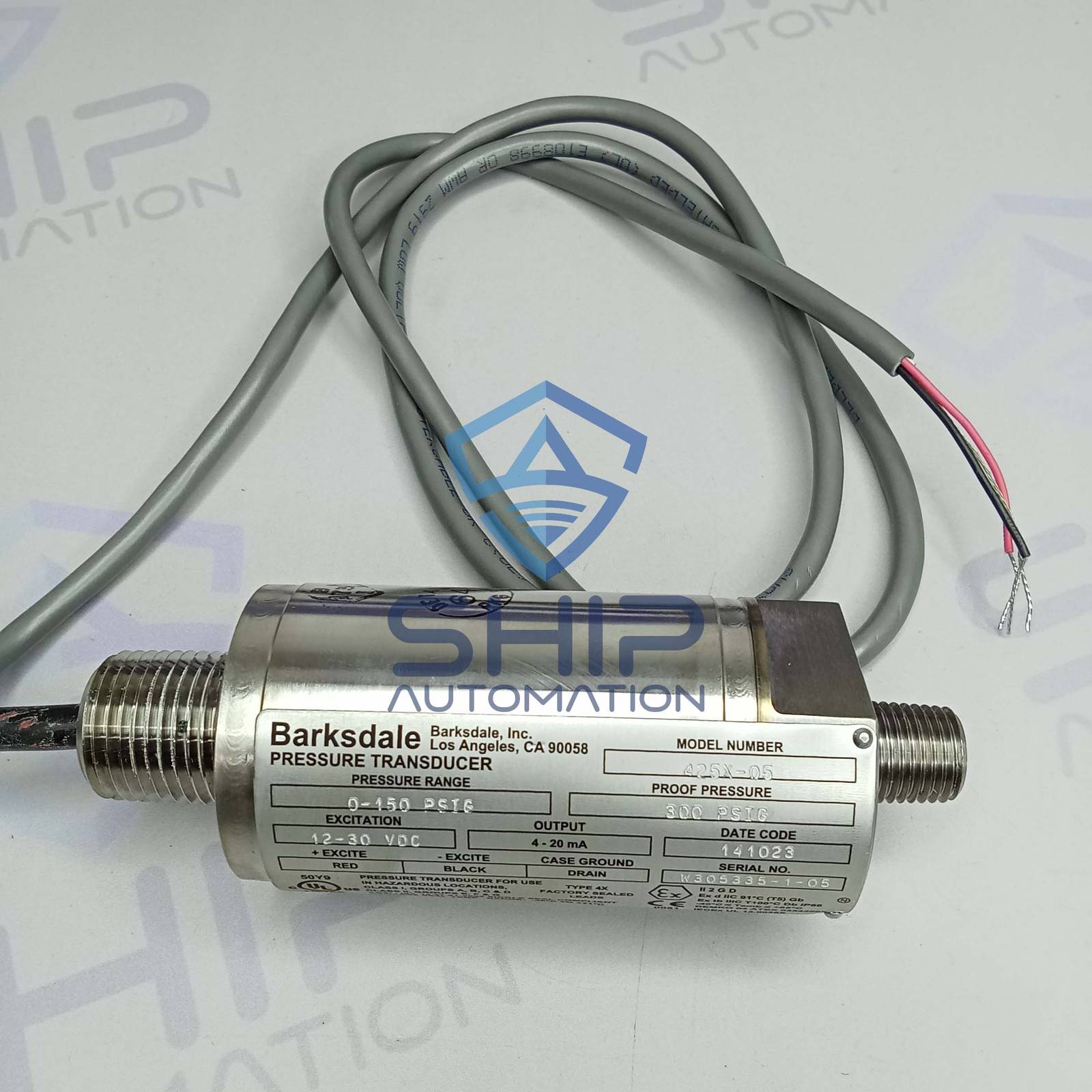 Barksdale 425x05 Pressure Transmitter Barksdale Ship Automation