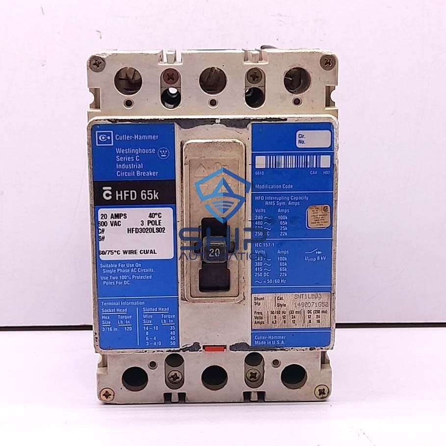 Cutler Hammer HFD3020LS02 | Westinghouse Series C Industrial Circuit Breaker