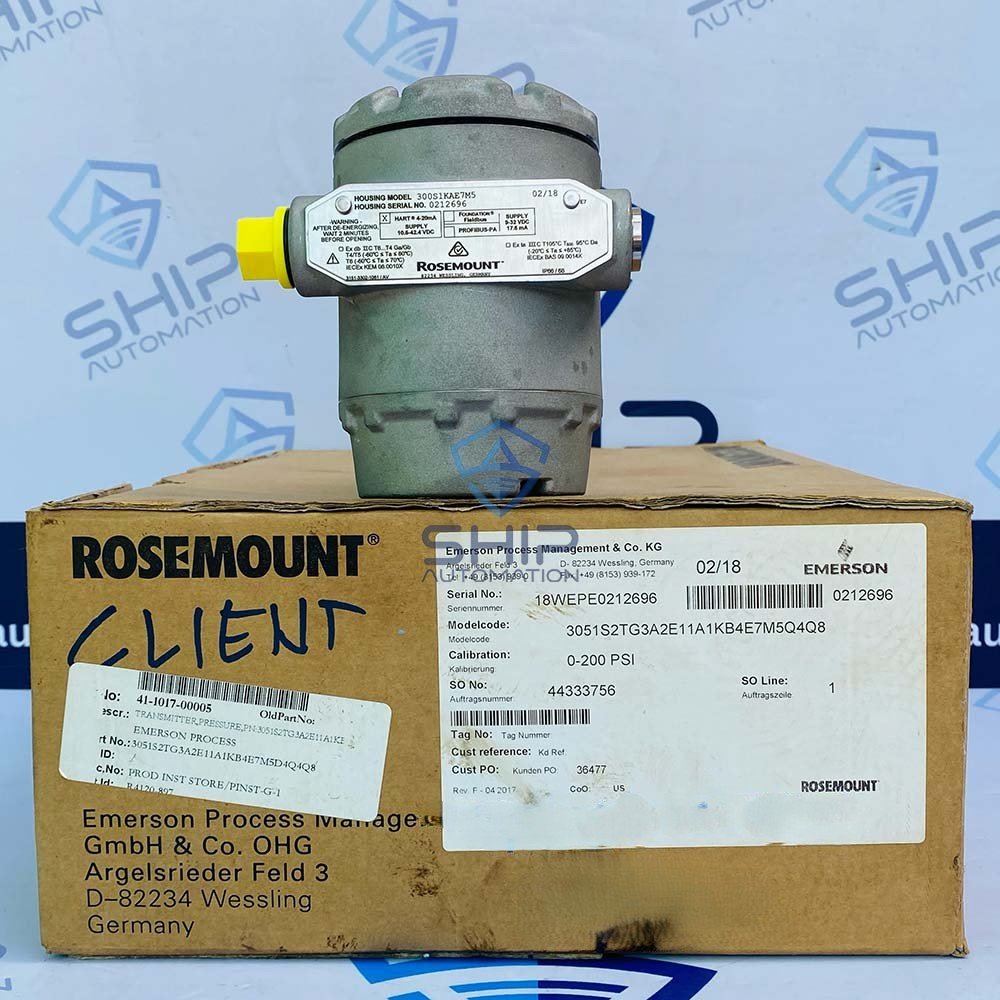 RoseMount 3051S2TG3A2E11A1KB4E7M5Q4Q8 | Pressure Transmitter