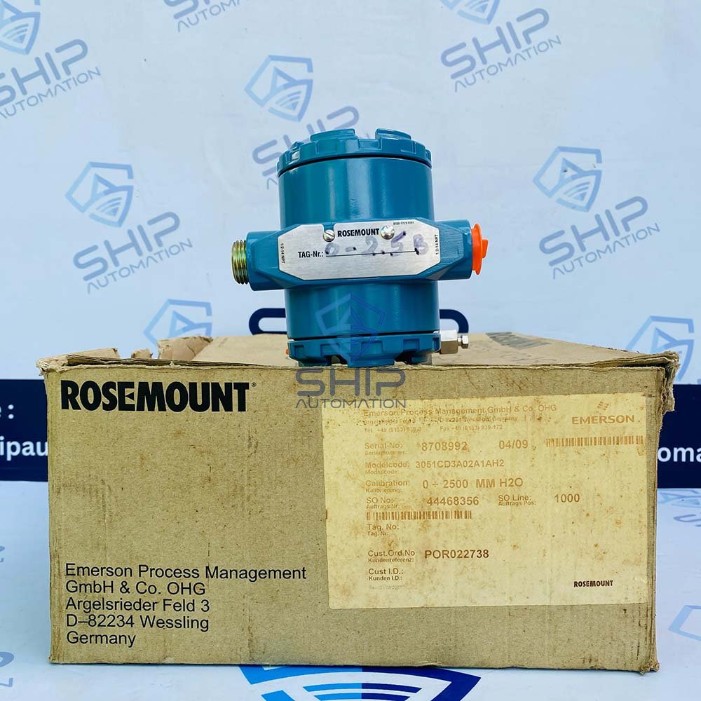 RoseMount 3051 CD3A02A1AH2 | Pressure Transmitter (0…..250 Bar)