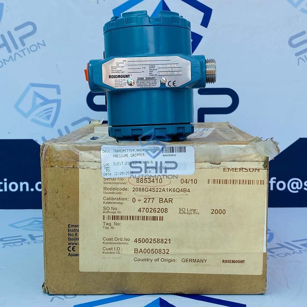 RoseMount 2088 G4S22A1K6Q4B4 | Pressure Transmitter (0…..277 Bar)