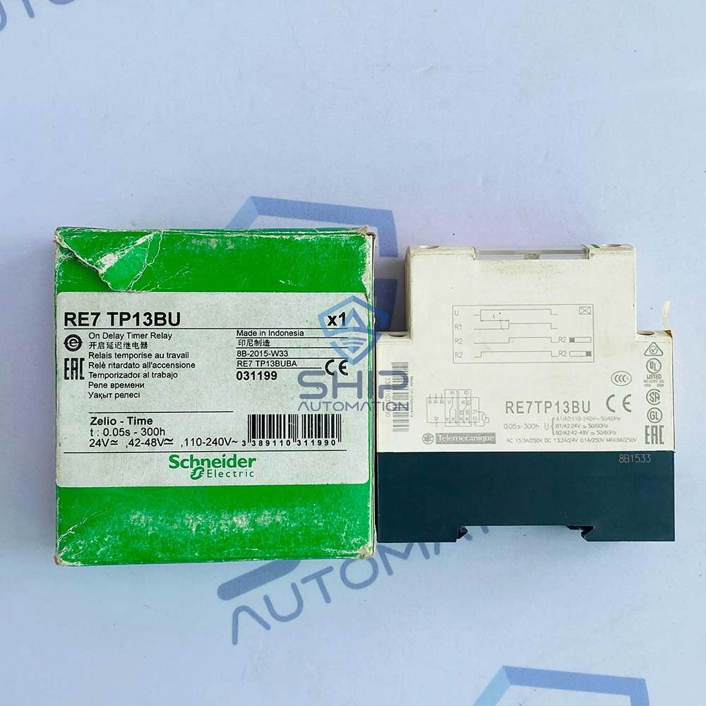 Schneider Electric RE7 TP13BU | On Delay Timer Relay