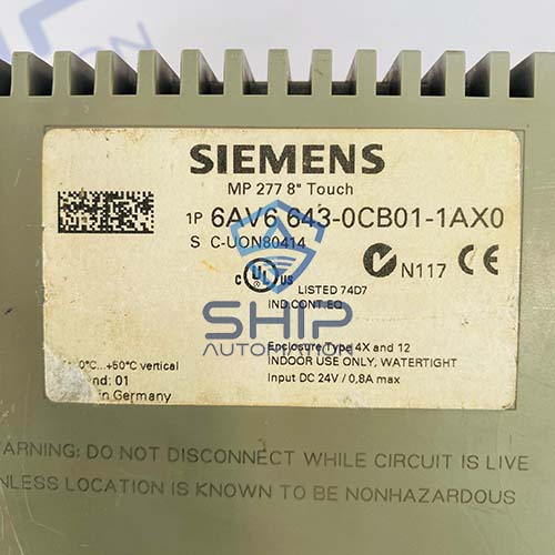 6AV6 643 0CB01 1AX0 (1) Siemens 6AV6 643-0CB01-1AX0 | Simatic MP 277 8" Touch TFT Multi Panel - Image 5