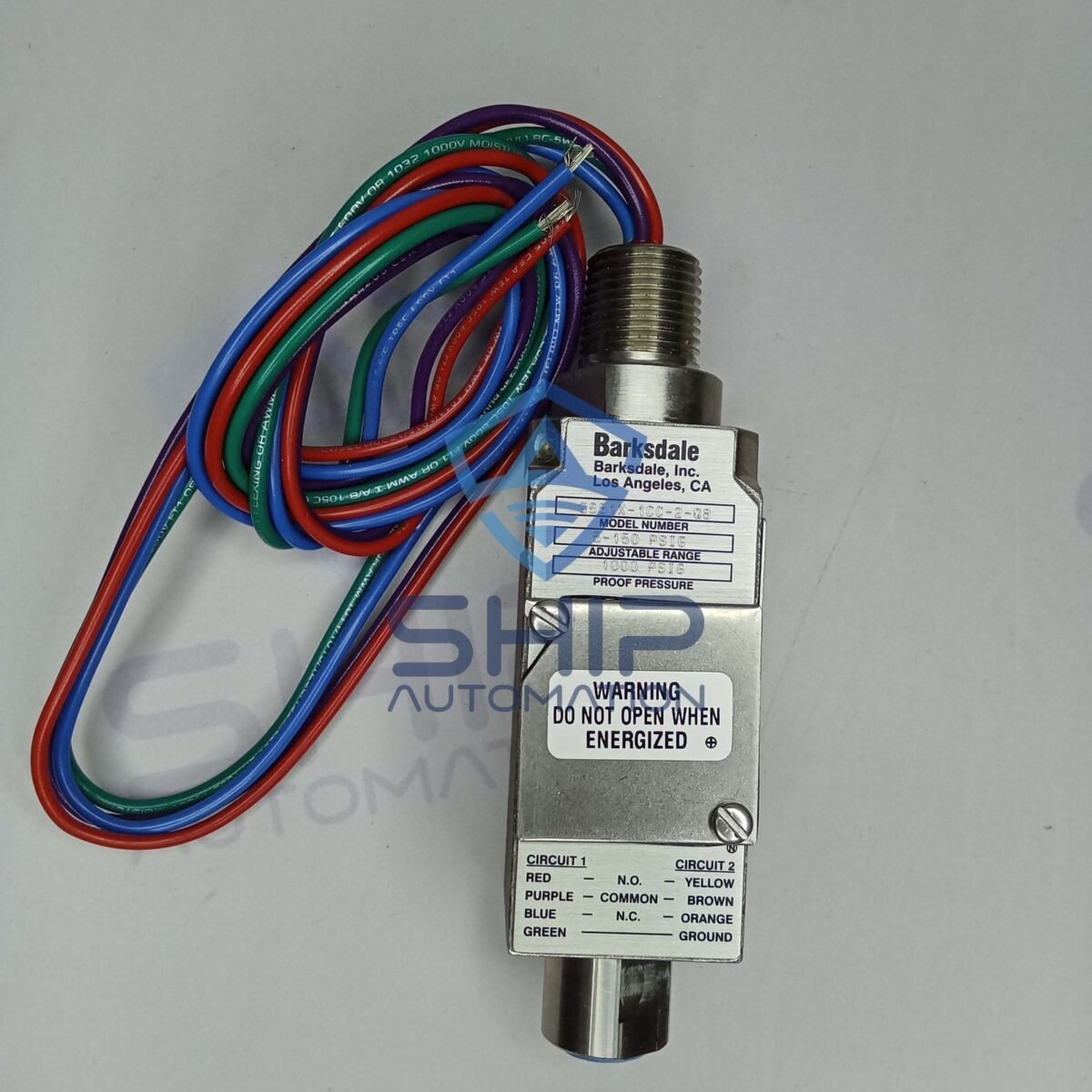 Barksdale 9681X-1CC-2-Q8 | Explosion Proof  Pressure Switch - Image 1