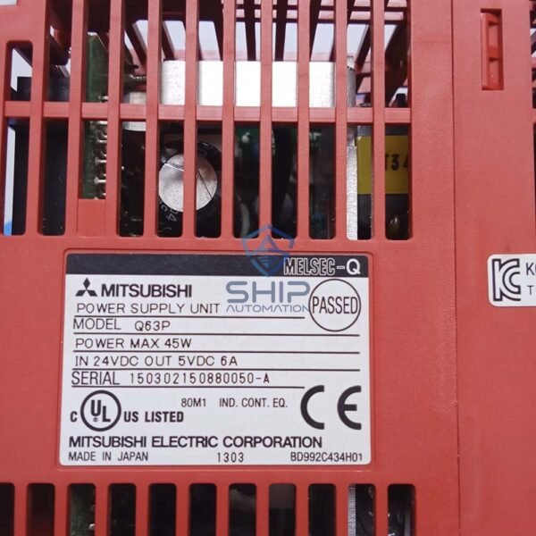 Mitsubishi Electric MELSEC-Q63P | Power Supply Unit 5 Mitsubishi Electric MELSEC-Q63P | Power Supply Unit