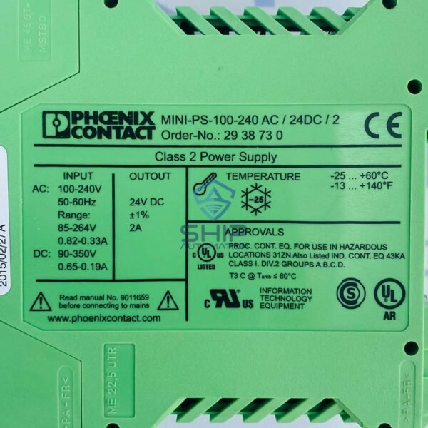 Phoenix Contact MINI-PS-100-240AC/24DC/2 | Power Supply Unit (2938730) 5 Phoenix Contact MINI-PS-100-240AC/24DC/2 | Power Supply Unit (2938730)