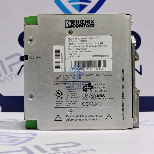Phoenix Contact QUINT-PS-100-240AC/24DC/2.5 | Power Supply Unit (2938578)