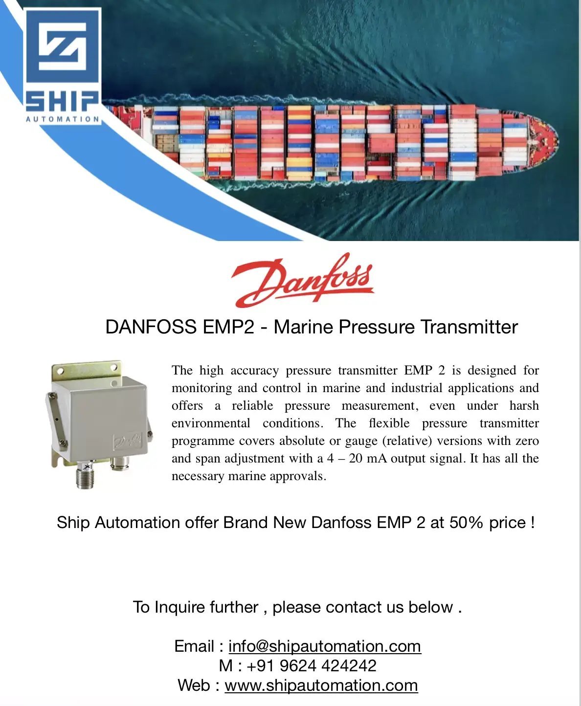 Danfoss EMP 2 | Pressure Transmitter 1 Screenshot 2019 05 17 at 3.44.33 PM